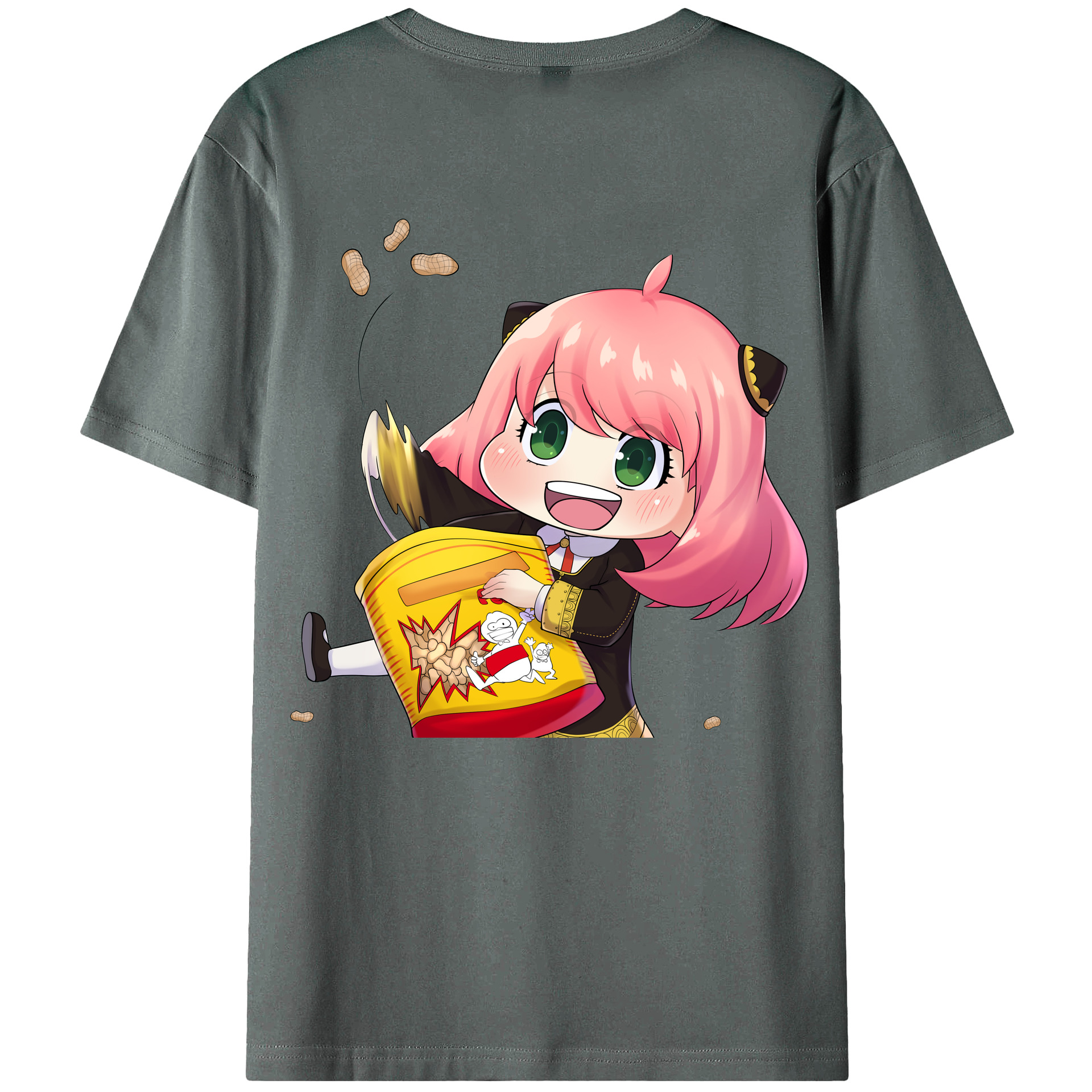 （画像用） SPY×FAMILY间谍家家酒 綿100％ メンズ半袖Tシャツ（バックプリント） 通気性